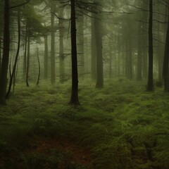 Obraz premium Mysterious Forest That Inspires Wanderlust k hyperrealistic highly detailed