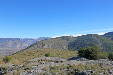 Fototapeta na wymiar Sierra Nevada in Spain in the winter