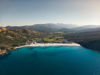 Fototapeta na wymiar Ostriconi Beach Corsica island, France