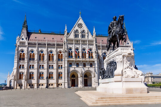Statue of Gyula Andrassy. This statue is located in Kossuth Square, near the front of the Parliament Building.
