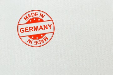 Made in Germany Print on Paper from Wood Stamp