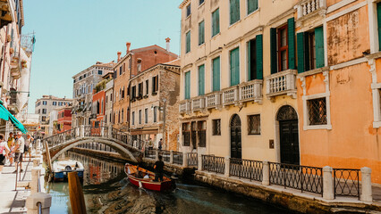 Streets and buildings in venice italy italia roman ancient architecture gothic style water gondola murano glass