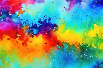 Fototapeta premium Abstract colorful watercolor background. Ai generative
