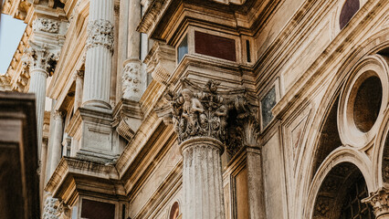 Streets and buildings in venice italy italia roman ancient architecture gothic style water gondola murano glass