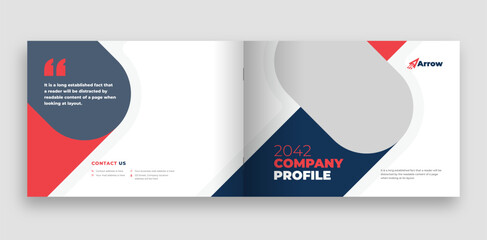Company or corporate business profile brochure cover template layout design