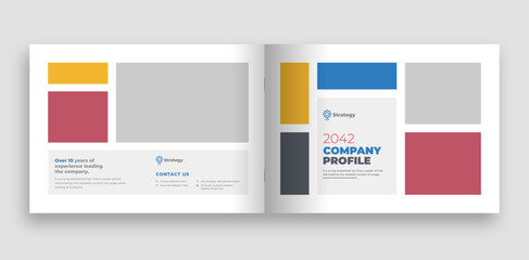 Company or corporate business profile brochure cover template layout design
