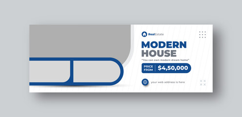 Real estate social media facebook cover web banner template
