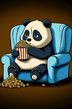 Cute panda, generative ai