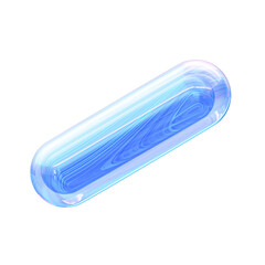 Long Geometric stick in the form of an abstract capsule. 3d rendering illustration