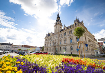town hall in lower austria of the little city laa an der thaya