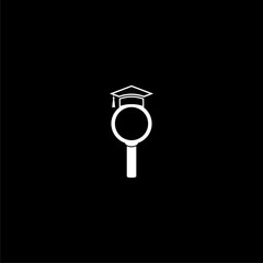  Search Education Icon icon isolated on dark background