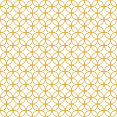 Seamless vector pattern of circles and shapes inside on a white background. Printable pattern