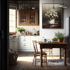 Interior, Modern kitchen. ai