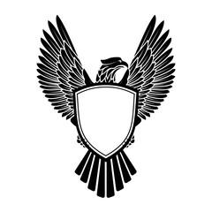Heraldic eagle symbol vector illustration