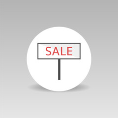 Sale plate vector icon Online Shopping concept