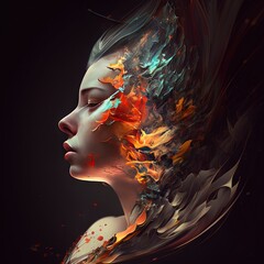 abstract woman face