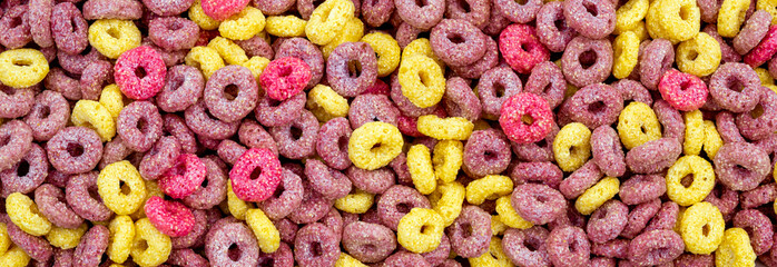 Fototapeta na wymiar Cereal background. Colorful breakfast food
