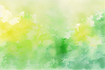 Fototapeta premium yellow and green watercolor background for spring, watercolor style AI Generated