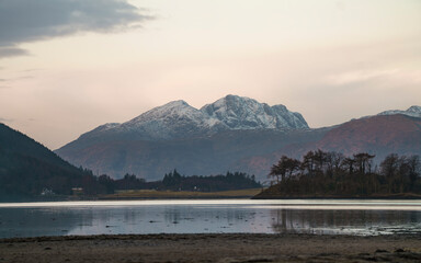 sunset in the mountains