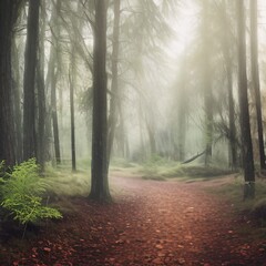 Fototapeta premium Mysterious Forest That Inspires Wanderlust k hyperrealistic highly detailed