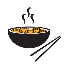 noodles icon logo vector design template