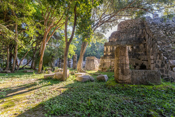 The Thousand Columns Group in the Chichen Itza Archaeological Zone.