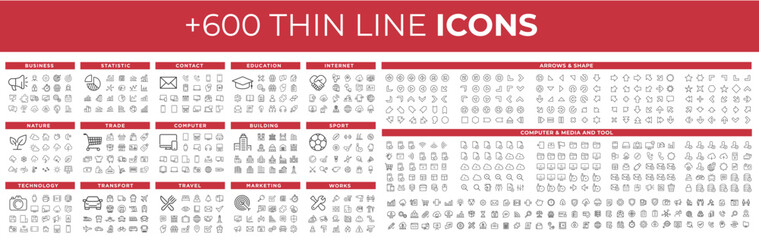 Obraz na płótnie Canvas Ultimate collection of line icon sets