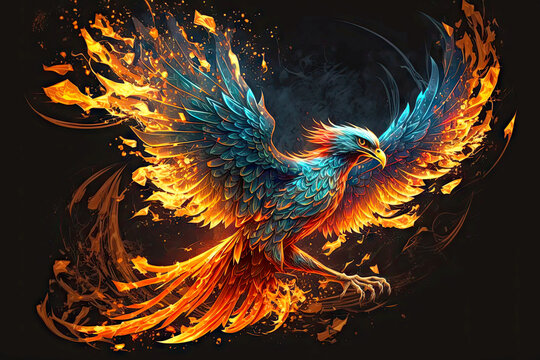 Mythology fantasy girl with a phoenix bird which is cyclically regenerating  or being born again HD Wallpapers for Desktop  Wallpapers13com