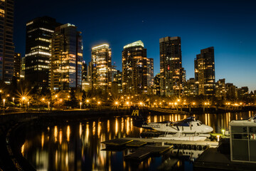 Coal Harbour Skyline at Night 1