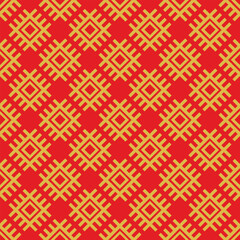 Red seamless wallpaper pattern, vector.