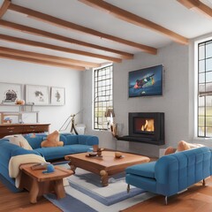 modern living room Generative AI