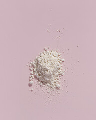 Cosmetic clay. Clay facial mask on a pink background. Natural cosmetics for cosmetic procedures....