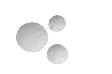 Face cleansing mousse texture on transparent  background