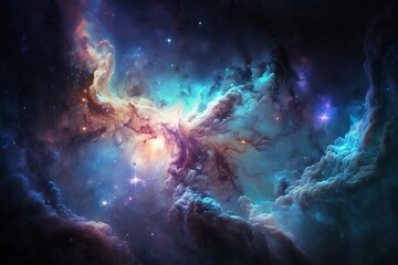 Space background. Illustration of astrology and astronomy