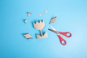 tulip paper craft, recycle concept