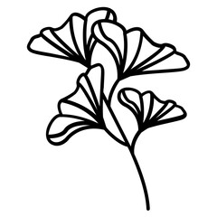 leaves and flowers icon 