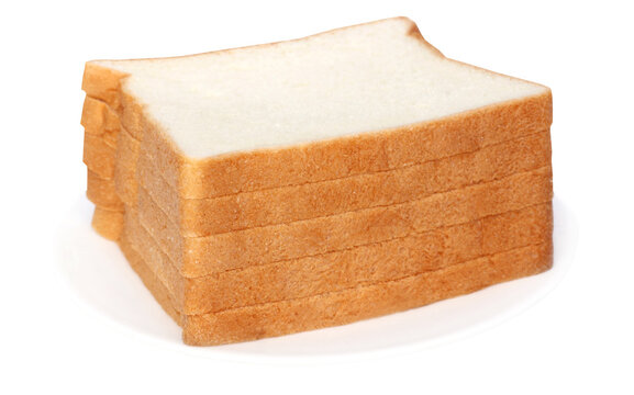 Fresh loaves over white background