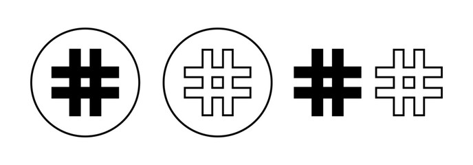Obraz premium Hashtag icon vector for web and mobile app. hashtag sign and symbol