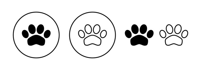 Fototapeta premium Paw icon vector for web and mobile app. paw print sign and symbol. dog or cat paw