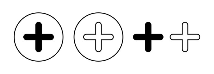 Fototapeta premium Plus Icon vector for web and mobile app. Add plus sign and symbol