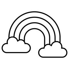 cloud and rainbow icon