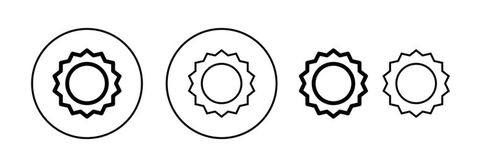 Sun icon vector for web and mobile app. Brightness sign and symbol.