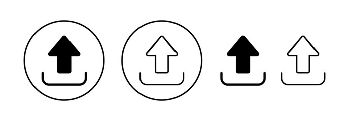 Upload icon vector for web and mobile app. load data sign and symbol