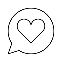 Thumb up and heart icon. Vector like and love icon. vectpr illustration on white background