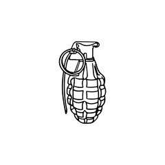 grenade illustration vector with concept