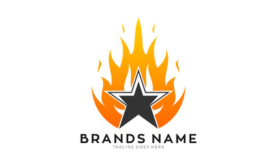 Star fire illustration vector logo