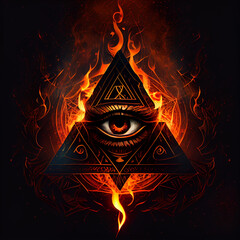 illuminati triangle with all seeing eye