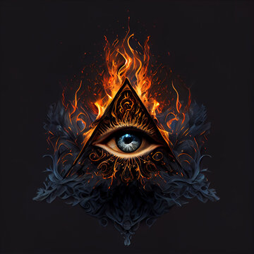 illuminati triangle with all seeing eye
