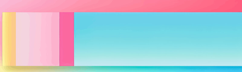 Background features simple and clean abstract pattern with soft gradient of summer colors on flat vector.