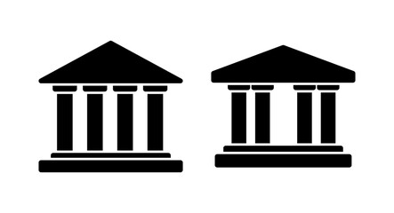 Bank icon vector illustration. Bank sign and symbol, museum, university